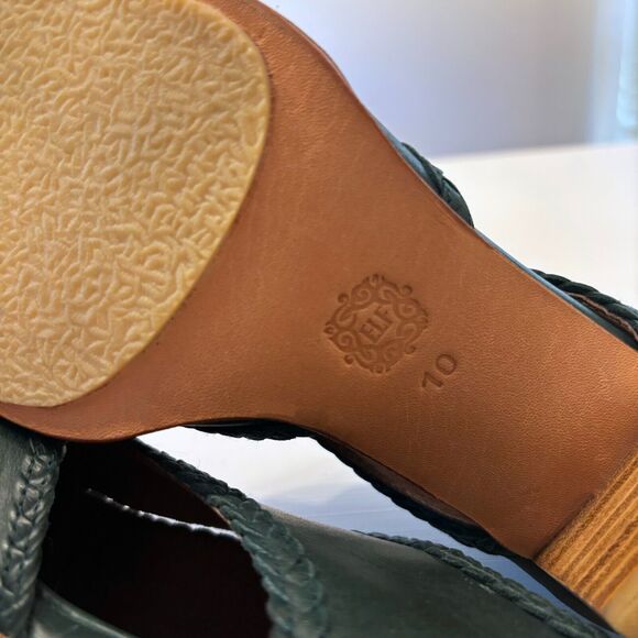 Bali Elf Women's Spirit Walker Handmade Hunter Green Leather Ankle Booties Sz 10 - Picture 8 of 10